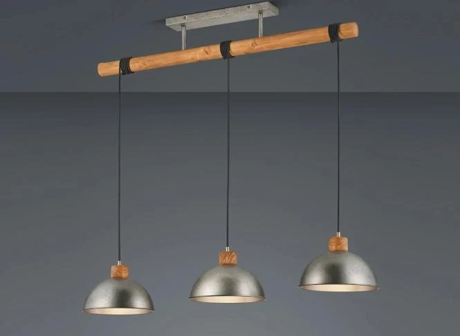 Trio Delhi Pendelleuchte 3-flammig nickel antik