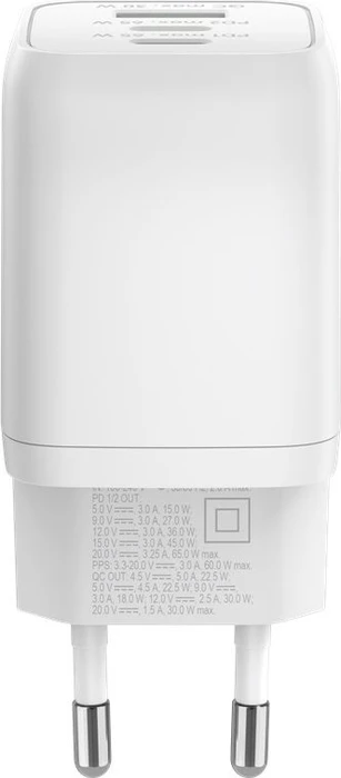 Wentronic Goobay USB-C PD GaN Multiport-Schnellladegerät Nano 65W weiß