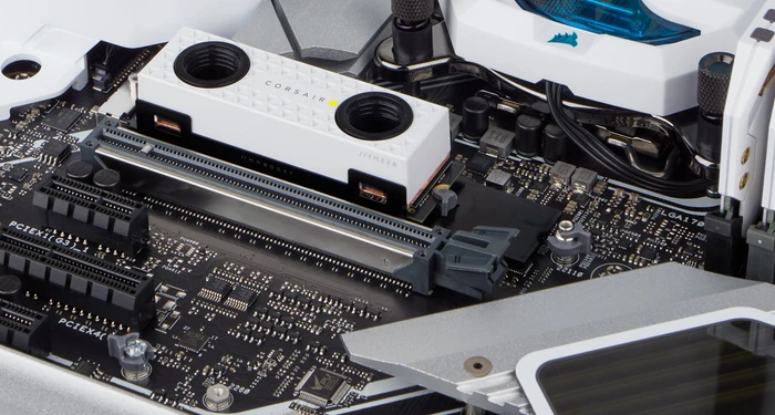 Corsair Hydro X Series XM2 M.2 SSD Water Block - White