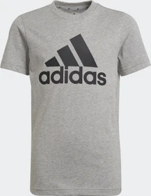 adidas Essentials T-Shirt kurzarm medium grey heather/black (Junior)