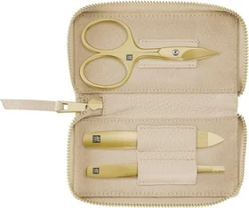 Zwilling Reißverschluss-Etui Maniküre/Pediküre-Set 3-teilig gold