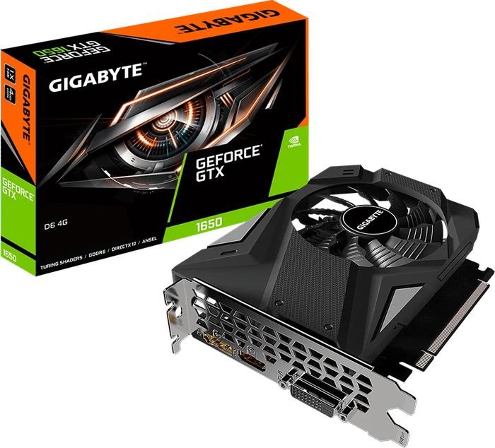 GIGABYTE GeForce GTX 1650 D6 4G (Rev. 1.0), 4GB GDDR6, DVI, HDMI, DP