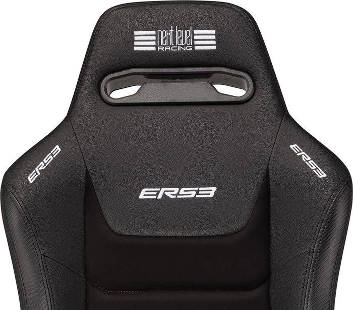 Next Level Racing ERS3 Elite Liegesitz, PU Leather & Suede Edition, schwarz