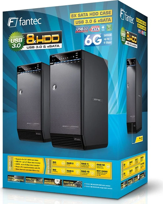 Fantec QB-X8US3-6G, USB-B 3.0/eSATA
