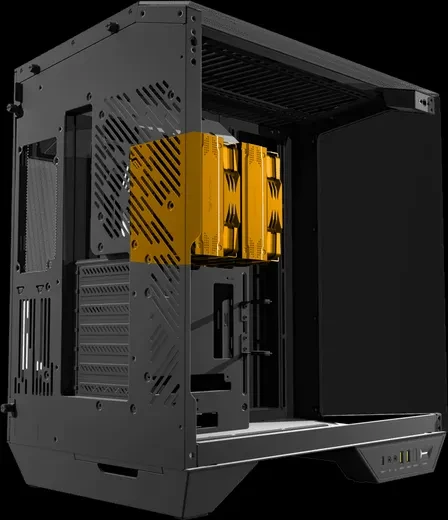 DarkFlash DY470 Shadow Black, inkl. 4x Lüfter, inkl. GPU-Halterung, Glasfenster