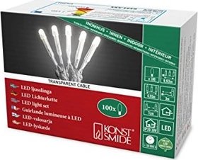 Konstsmide Micro Lichterkette transparent LED 100x warmweiß