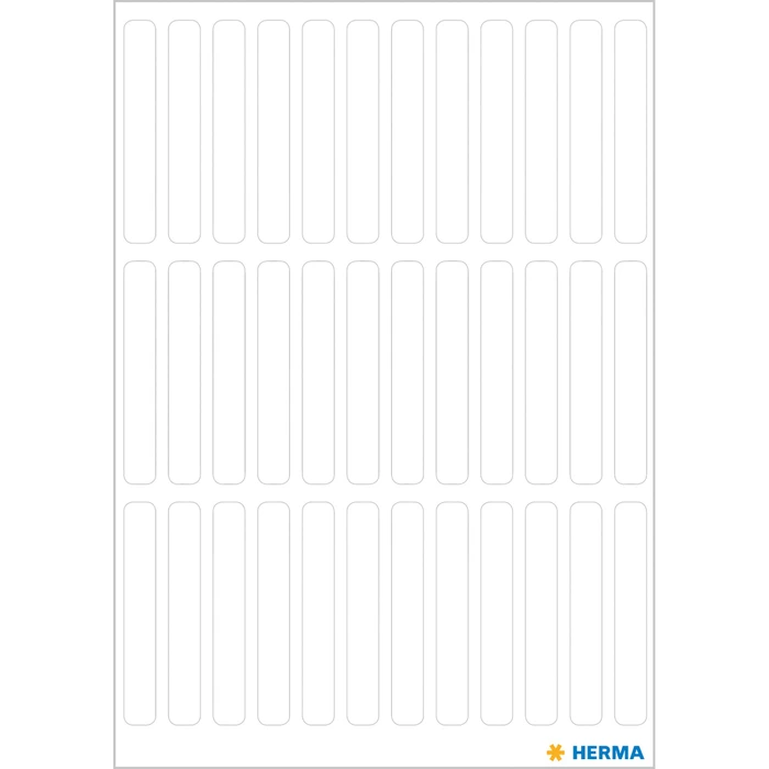 Herma Vielzwecketiketten, 5x35mm, weiß, 7 Blatt (252 Etiketten)