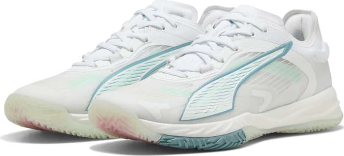 Puma Accelerate Nitro SQD 4 Game On Handballschuhe puma white/baltic sea blue/fresh water (Damen)