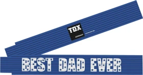 TOX "Best Dad ever" Gliedermaßstab 2m blau