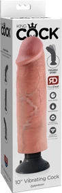 Pipedream King Cock 10" Vibrating Cock flesh