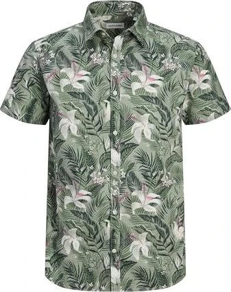Jack & Jones Comfort Fit Hemd kurzarm iceberg green (Herren)