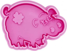 Städter Präge-Ausstecher mit Auswerfer Schwein 6cm rosa