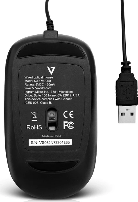 V7 Optische Maus schwarz, USB