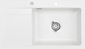 systemceram Stema 86 SL Einbau Becken links mit Ablauffernbedienung polar