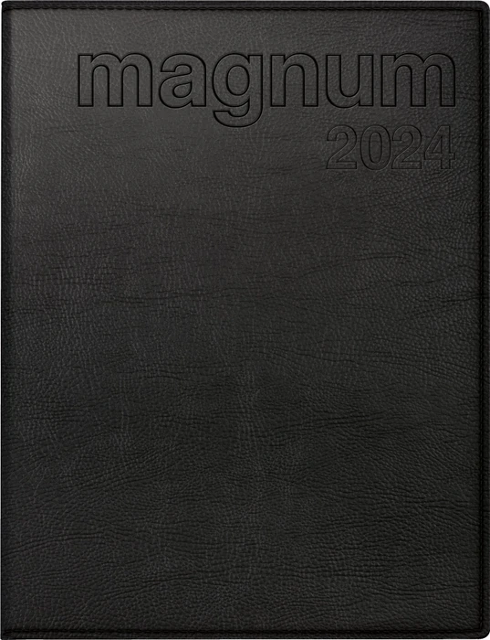 Brunnen Magnum Wochenkalender 2024, 183x240mm, Kunstleder-Cover, schwarz, 72 Blatt