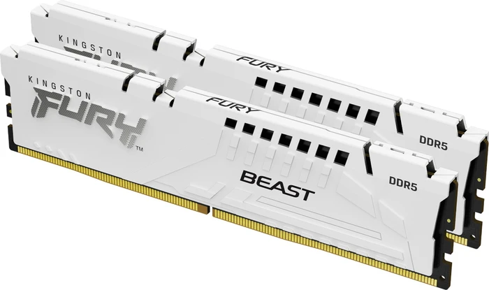 Kingston FURY Beast weiß UDIMM 64GB Kit, DDR5-5200, CL40-40-40, 1RX8