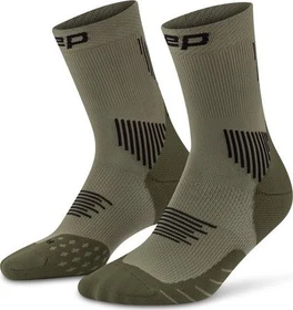 CEP Core Run Mid Laufsocken olive (Herren)