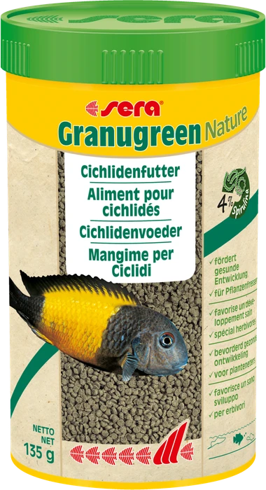 sera Granugreen Nature, Hauptfutter für herbivore Cichliden