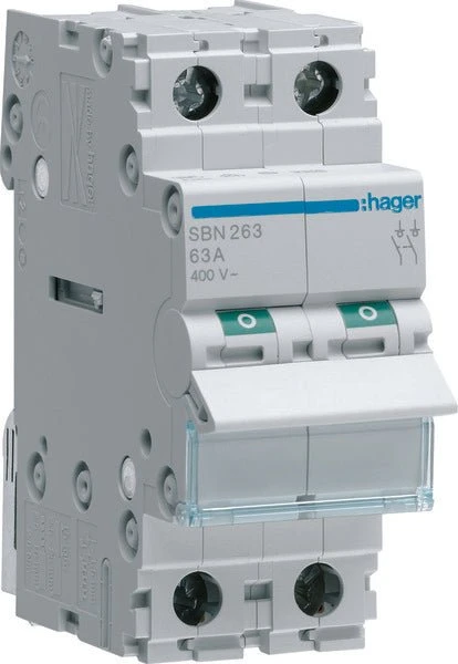 Hager Ausschalter 63A 2 Schließer 400V AC 2PLE