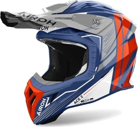 Airoh Aviator Ace 2 Engine blau/orange/grau/weiß