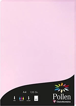 Clairefontaine Pollen Universalpapier drageepink, A4, 120g/m², 50 Blatt