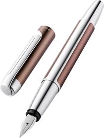 Pelikan Pura P40 mokka/silber, rechte Hand, breit, Geschenkbox