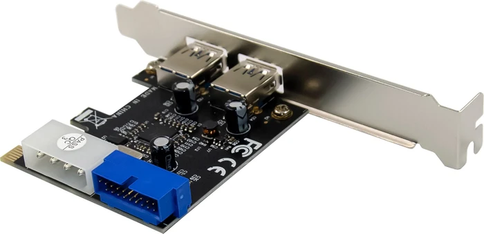 InLine Schnittstellenkarte, 2x USB-A 3.0, 1x USB 3.0 Header, PCIe 2.0 x1