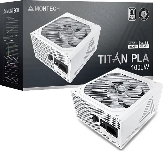 Montech Titan PLA White 1000W, ATX 3.1