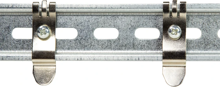 LogiLink Hutschienenhalter mit Befestigungsschraube, Metall, 2 Stück