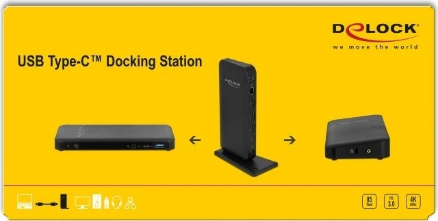 DeLOCK USB Type-C Docking Station, USB-C 3.1 [Buchse]