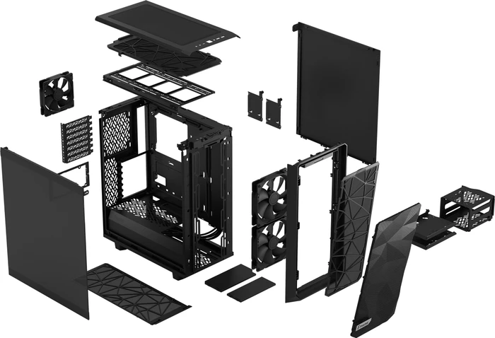 Fractal Design Meshify 2 Compact Black TG Dark Tint, Glasfenster