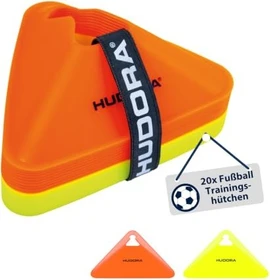 Hudora Fußball Markierungshütchen orange/gelb