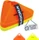 Hudora Fußball Markierungshütchen orange/gelb (73411)