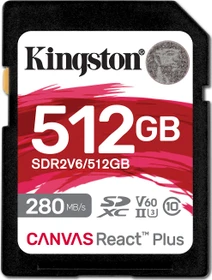 Kingston Canvas React Plus V60 R280/W150 512GB, UHS-II U3, Class 10