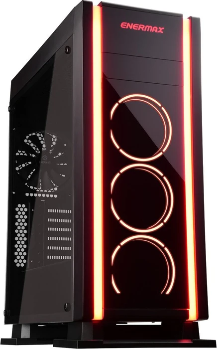 Enermax Saberay schwarz, Glasfenster