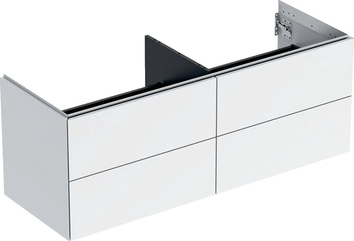 Geberit ONE Unterschrank für Aufsatzwaschtisch, mit vier Schubladen, 135cm, weiß/lackiert hochglanz