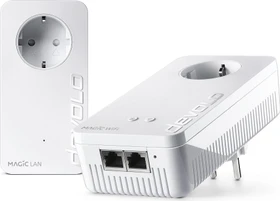 devolo Magic 2 WiFi 6 next Starter Kit, Powerline/WLAN-Access Point und Powerline-Adapter Set, 2er-Bundle (7188)