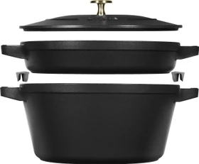Zwilling Staub Cocotte Kochtopf-Set 24cm schwarz, 2-tlg.