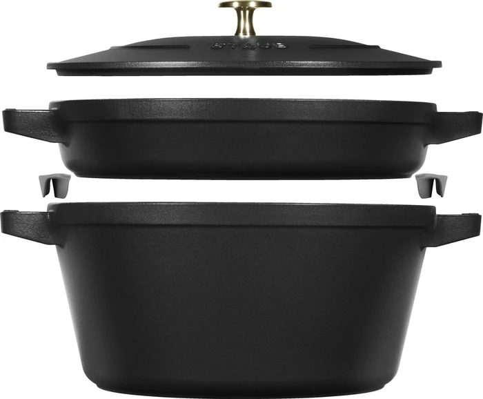 Zwilling Staub Cocotte Kochtopf-Set 24cm schwarz, 2-tlg.