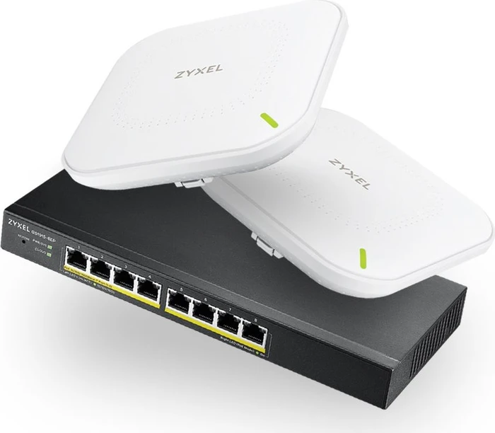 Zyxel GS1915 Desktop Gigabit Smart Switch, 8x RJ-45, 60W PoE+, Bundle (1x)