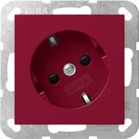 Gira System 55 SCHUKO-Steckdose rot glänzend