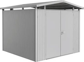 Biohort Panorama P4 Gerätehaus mit Doppeltür silber-metallic