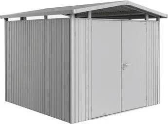 Biohort Panorama P4 Gerätehaus mit Doppeltür silber-metallic