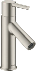 Hansgrohe Axor Starck Einhebel-Waschtischmischer 80 mit Hebelgriff und Ablaufgarnitur edelstahloptik