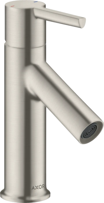 Hansgrohe Axor Starck Einhebel-Waschtischmischer 80 mit Hebelgriff und Ablaufgarnitur edelstahloptik