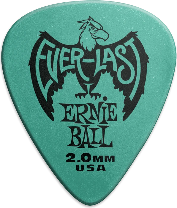 Ernie Ball Yellow Everlast Pick, 2.0mm, 12-Pack