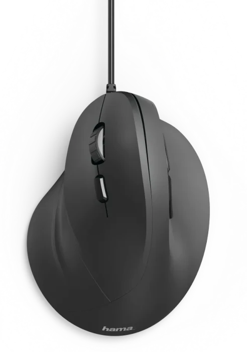 Hama EMC-500L Vertical Maus schwarz, Linkshänder, USB