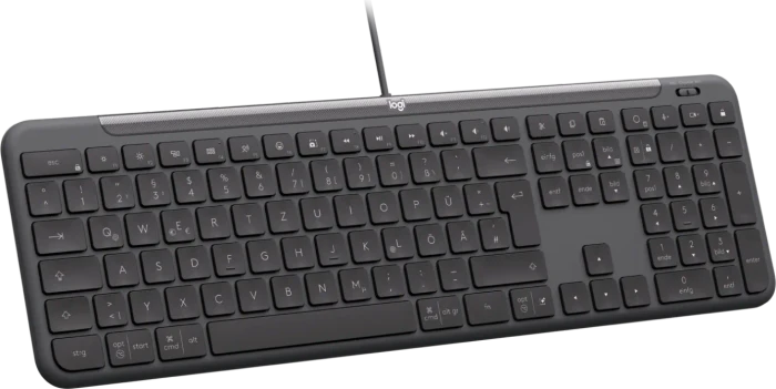 Logitech K620 Signature Slim Wired for Business, Graphite, USB, DE