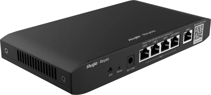 Ruijie Reyee EG100 RG-EG105G-P-V3 Desktop Gigabit Smart Router, 5x RJ-45, 54W PoE+, V3