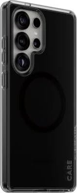 PanzerGlass Care Flagship Case Urban Combat Smokey Magnetic Qi für Samsung Galaxy S25 Ultra transparent/schwarz